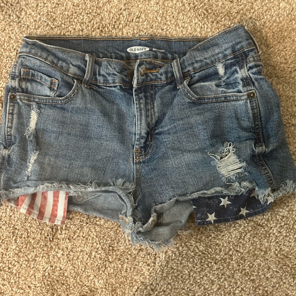 Old Navy Women's Distressed Blue Jean Shorts